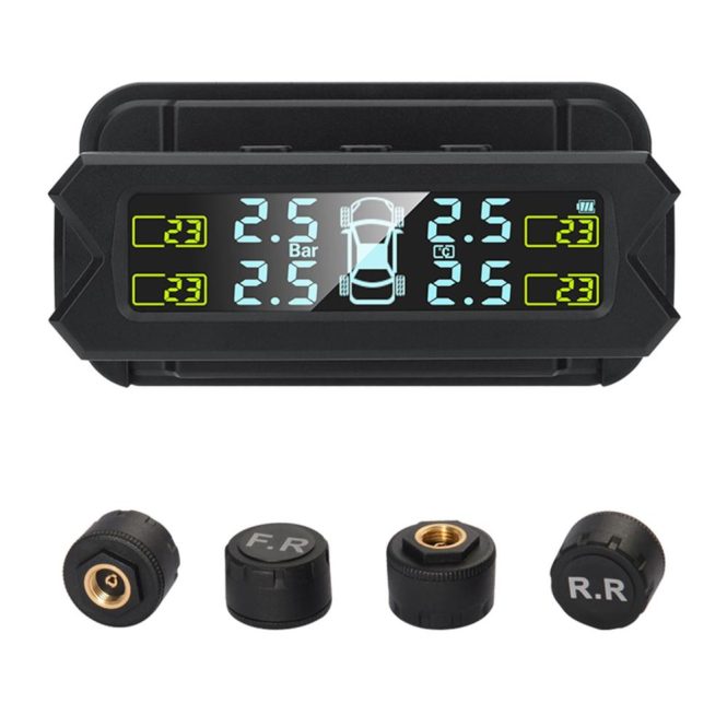 Other Decorations | Tire Pressure Monitoring System,Wireless Solar Power TPMS with 5 Alarm Modes,Auto Backlight LCD Display,4 Sensors 0-81 PSI #1 Car Decorations Other Decorations