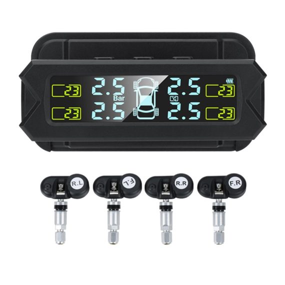 Other Decorations | Tire Pressure Monitoring System,Wireless Solar Power TPMS with 5 Alarm Modes,Auto Backlight LCD Display,4 Sensors 0-81 PSI #2 Car Decorations Other Decorations