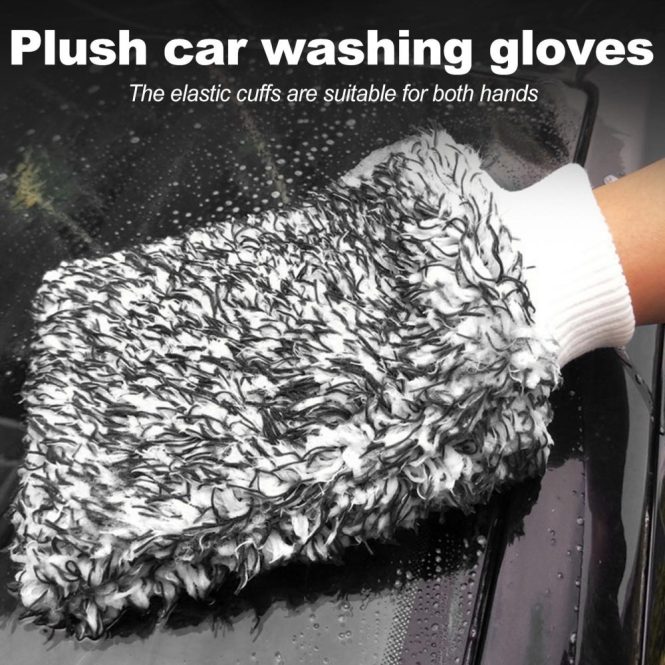 Other Decorations | Ultra Portable Microfiber Multifunctional Car Wash Mitt Anti Scratch Wash Glove Black Car Decorations Black