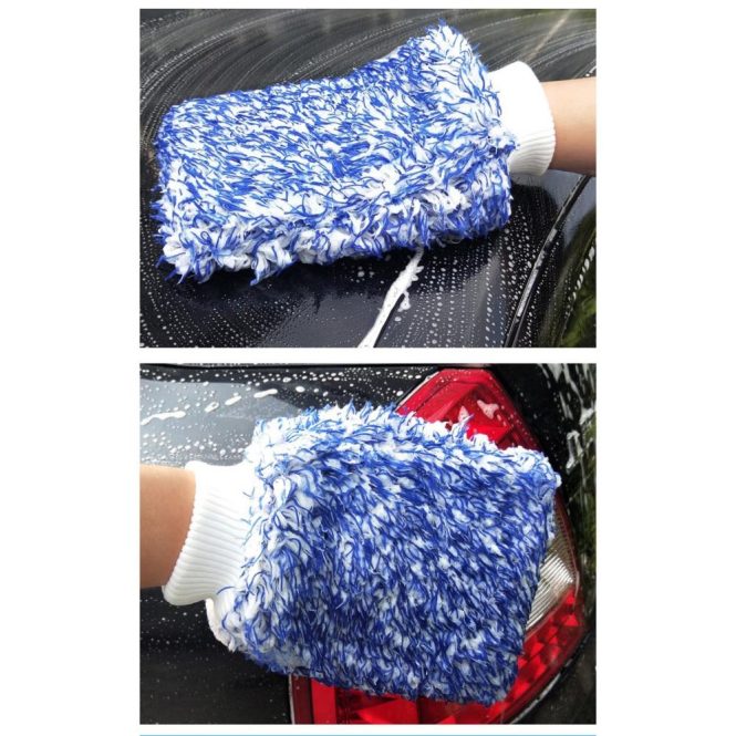 Other Decorations | Ultra Portable Microfiber Multifunctional Car Wash Mitt Anti Scratch Wash Glove Blue Car Decorations Blue