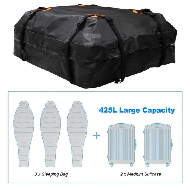 Other Decorations | Waterproof Cargo Bag Car Roof Cargo Carrier Universal Luggage Bag Storage Cube Bag for Travel Camping Black Car Decorations Black