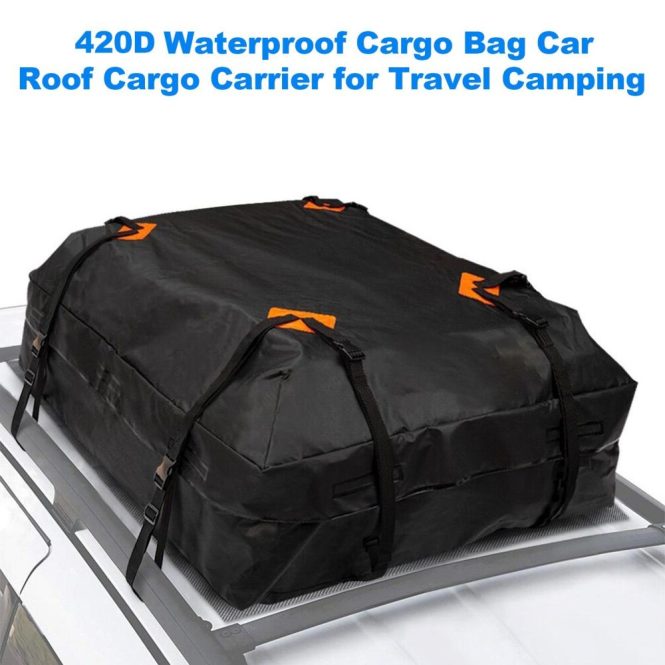 Other Decorations | Waterproof Cargo Bag Car Roof Cargo Carrier Universal Luggage Bag Storage Cube Bag for Travel Camping Black Car Decorations Black