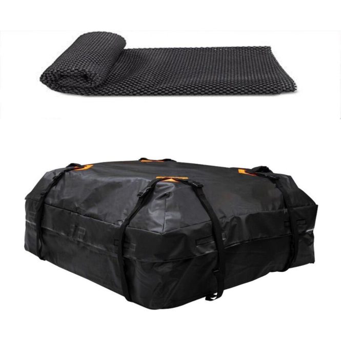 Other Decorations | Waterproof Cargo Bag Car Roof Cargo Carrier Universal Luggage Bag Storage Cube Bag for Travel Camping with Anti-slip Mat Black Car Decorations Black