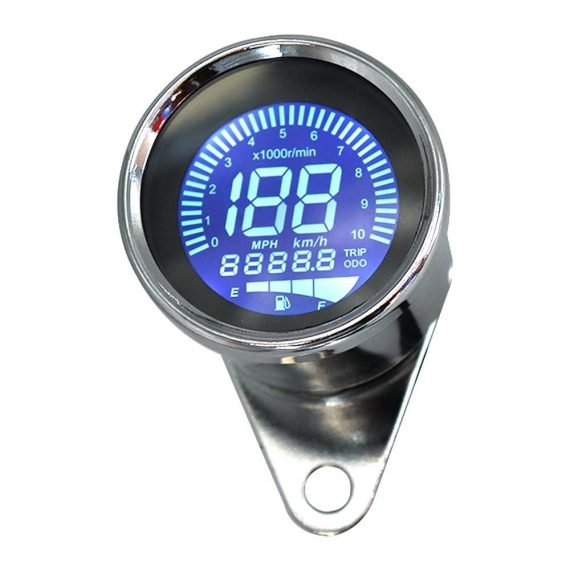 Other Motorcycle Accessories | 12V Motorcycle Instrument Modified Digital Motorbike Speedometer Tachometer Gauge LCD Display (7 colors)0-1000RPM 0-199KM/H Silver Motorcycle Accessories Other Motorcycle Accessories