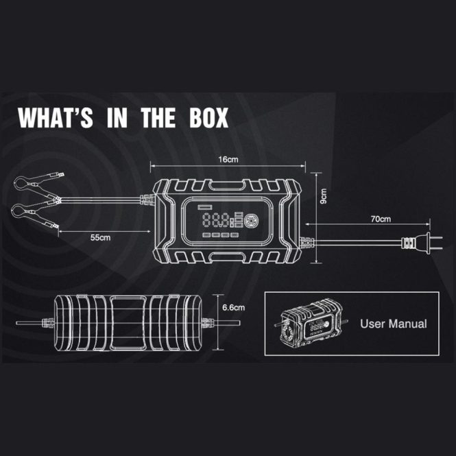 Other Motorcycle Accessories | FOXSUR Motorcycle Battery Chargers 12V6A Full Automatic Smart Battery Chargers Maintainer au Red Motorcycle Accessories Other Motorcycle Accessories