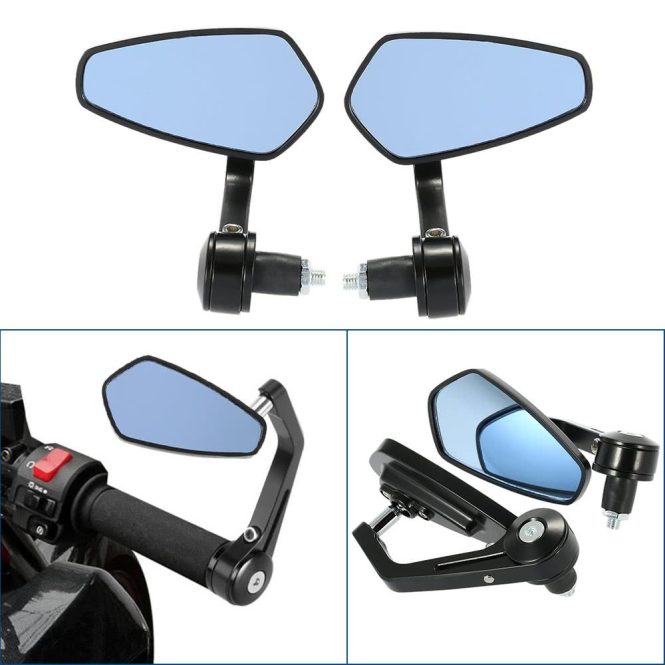 Other Motorcycle Accessories | Pair of Motorcycle End Bar Rearview Mirror Black Motorcycle Accessories Black