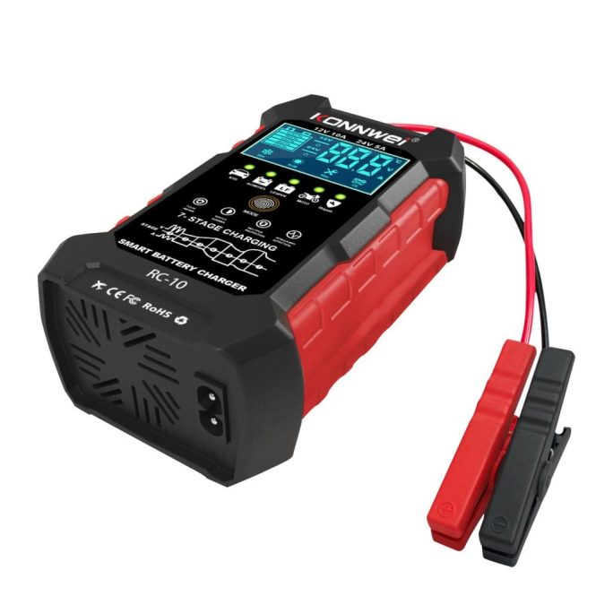 Other Motorcycle Accessories | RC-10 12V 10A /24V 5A Battery Charger Battery Pulse Repair Tool for Lead-acid Automotive Marine Deep-cycle Batteries eu Motorcycle Accessories Other Motorcycle Accessories