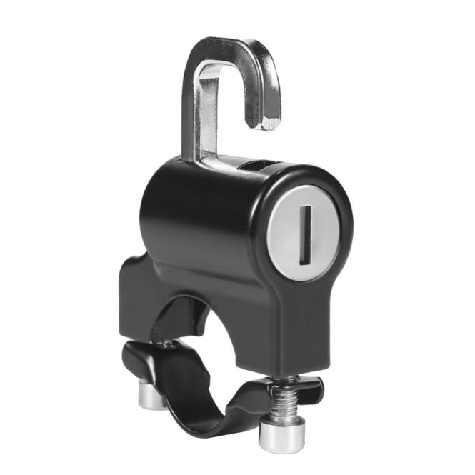 Other Motorcycle Accessories | Universal Motorcycle Helmet Lock Anti-Theft Helmet Security Lock Metal 22mm-26mm Black with 2 Keys Set Black Motorcycle Accessories Black