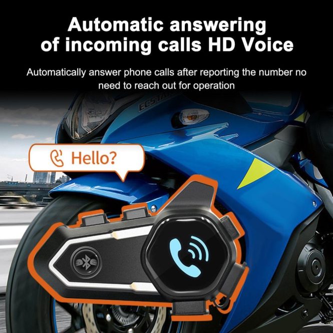 Other Motorcycle Accessories | V11S IP67 Waterproof  BT5.0 Smart Motorcycle Helmet Intercom with Microphone Hands-free Interphone for Motorcycle Riders 300 Meter Connection Range Multi-Protocol Support Dual Phone Connection Motorcycle Accessories Other Motorcycle Accessories