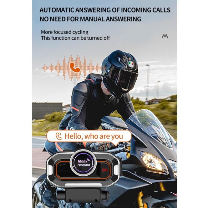 Other Motorcycle Accessories | V9pro Smart Motorcycle Helmet Intercom BT5.0 Hands-free Interphone for Motorcycle Riders 300M Range Support FM Function with Microphone Multi-Protocol Support Dual Phone Connection Motorcycle Accessories Other Motorcycle Accessories