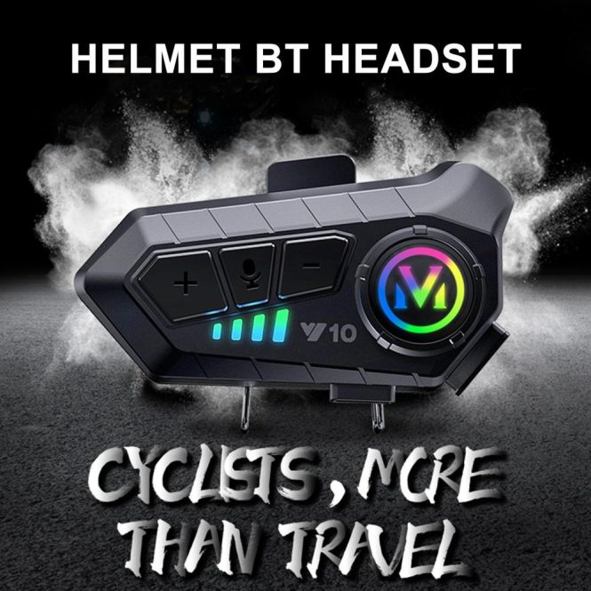 Other Motorcycle Accessories | Y10 Motorcycle BT5.3 Intercom Headset IPX6 Noise Cancellation Compatible with Face-off Helmets & 3/4 Helmets Support Simultaneous Connection to Two Mobile Phones Motorcycle Accessories Other Motorcycle Accessories