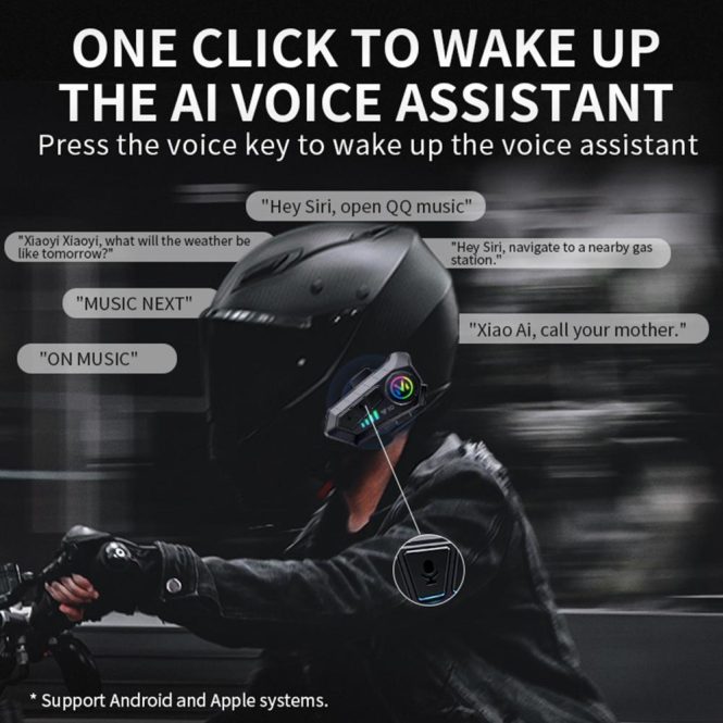 Other Motorcycle Accessories | Y10 Motorcycle BT5.3 Intercom Headset IPX6 Noise Cancellation suitable for Full-face Helmets & Face-off Helmets & 3/4 Helmets Support Simultaneous Connection to Two Mobile Phones Motorcycle Accessories Other Motorcycle Accessories