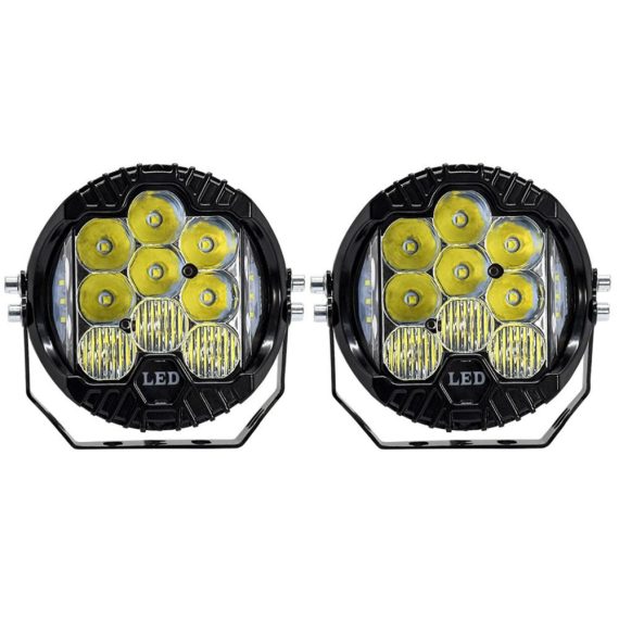 Others Car Lights | 2Pcs 5inch LED Driving Light 150W 15000LM Work Light Pods Spot Flood Combo Beam Fog Lamp Offroad Driving Light Black Car Lights Black