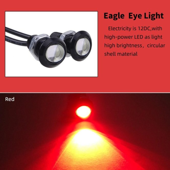 Others Car Lights | Eagle Eye LED Bulb,DRL Light Ultra Thin Waterproof Black Aluminum Shell Car Motorcycle Turn Signal Light Fog Tail Backup Reverse Light,10-Pack Red1 Car Lights Others Car Lights