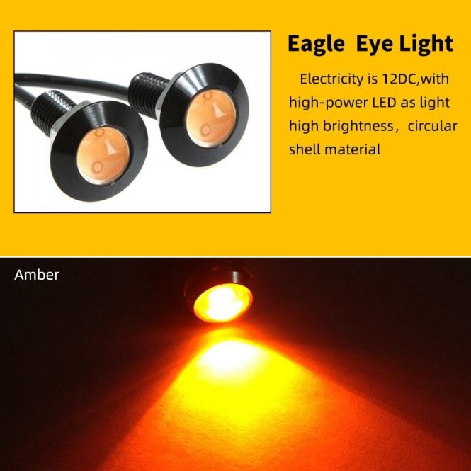 Others Car Lights | Eagle Eye LED Bulb,DRL Light Ultra Thin Waterproof Black Aluminum Shell Car Motorcycle Turn Signal Light Fog Tail Backup Reverse Light,10-Pack Yellow2 Car Lights Others Car Lights