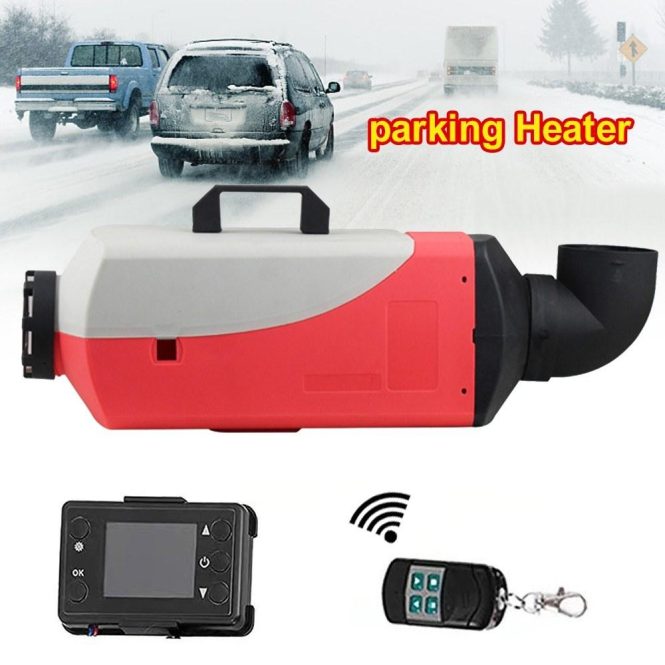 Outdoor Emergency Equipment | 12V 5KW Diesel Air Heater with LCD Thermostat Monitor Remote Control Diesel Heater for Trucks Boat Touring Car Bus Red Car Repair & Maintenance Outdoor Emergency Equipment