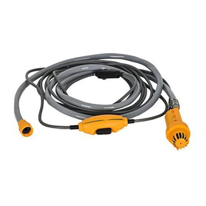 Outdoor Emergency Equipment | 12V Camping Showers with Water Pump 6 Meter Cable with Cigarette Lighter Plug Max 2.5L Water Per Minute Orange Car Repair & Maintenance Orange