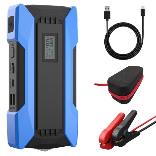 Outdoor Emergency Equipment | 1500A Peaks 10000mAh Car Jump Starter eu Blue Car Repair & Maintenance Blue