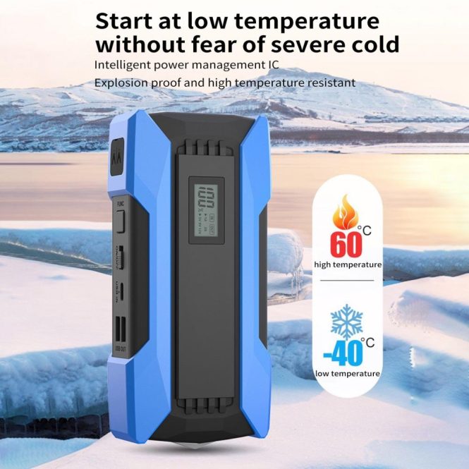 Outdoor Emergency Equipment | 1500A Peaks 10000mAh Car Jump Starter eu Blue Car Repair & Maintenance Blue