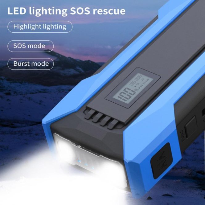 Outdoor Emergency Equipment | 1500A Peaks 10000mAh Car Jump Starter eu Blue Car Repair & Maintenance Blue