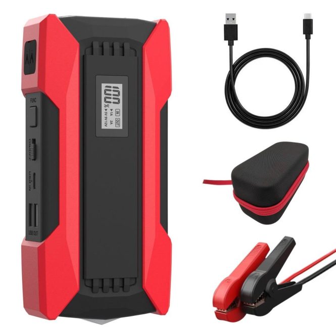 Outdoor Emergency Equipment | 1500A Peaks 10000mAh Car Jump Starter eu Red Car Repair & Maintenance Outdoor Emergency Equipment