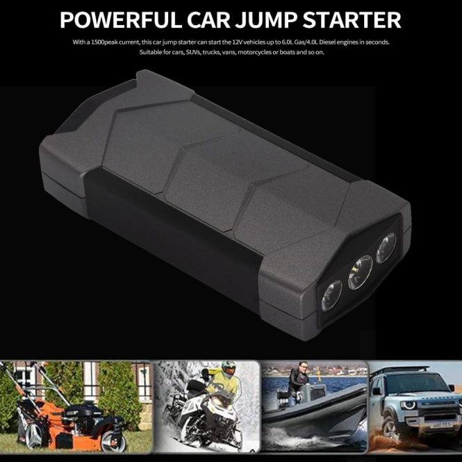 Outdoor Emergency Equipment | 1500A Peaks 10000mAh Car Jump Starter eu Car Repair & Maintenance Outdoor Emergency Equipment