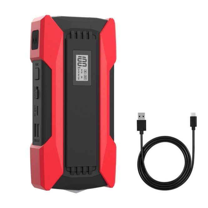 Outdoor Emergency Equipment | 1500A Peaks 10000mAh Car Jump Starter uk Red Car Repair & Maintenance Outdoor Emergency Equipment