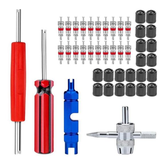 Outdoor Emergency Equipment | 44PCS Tire Valve Stem Removal Tool Kit Multicolor Car Repair & Maintenance Multicolor