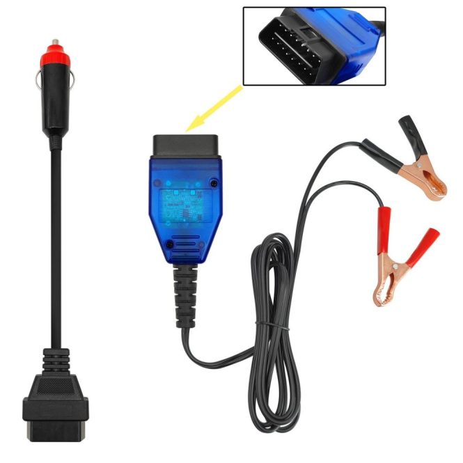 Outdoor Emergency Equipment | Car Memory Data Saver Automotive Emergency Power Supply Cable Battery Cable OBDII Memory Saver Connector Black Car Repair & Maintenance Black