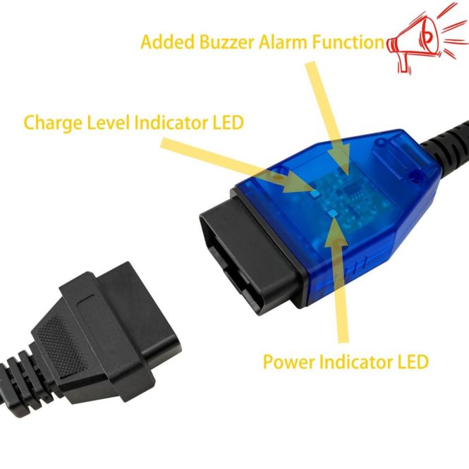 Outdoor Emergency Equipment | Car Memory Data Saver Automotive Emergency Power Supply Cable Battery Cable OBDII Memory Saver Connector Black Car Repair & Maintenance Black