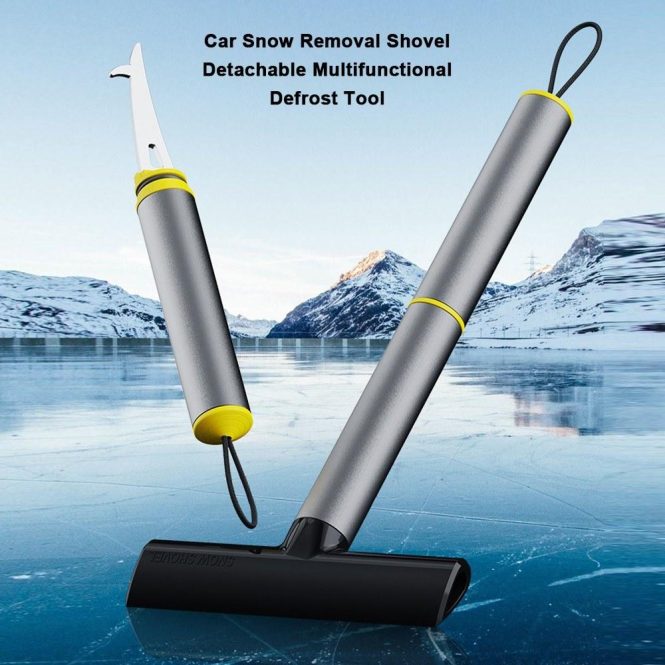 Outdoor Emergency Equipment | Car Snow Removal Shovel Detachable Multifunctional Defrost Tool Black Car Repair & Maintenance Black