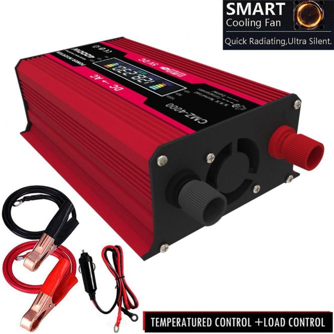 Power Supply | 4000W Peak Power Modified Sine Wave Inverter Red1 Car Electronics Power Supply