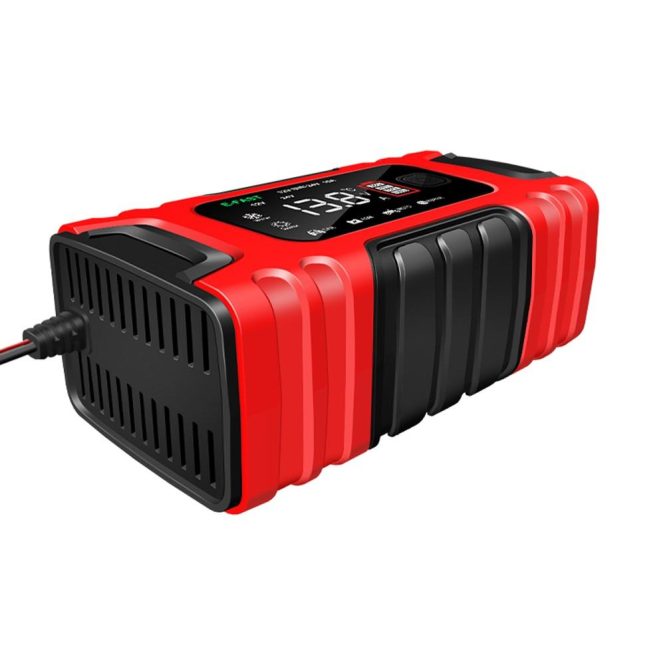 Power Supply | Car Battery Recharger Machine Digital Display Motorcycle Battery Recharger Automatic Battery Recharger Intelligent Multiple Protections Battery Recharger uk Red Car Electronics Power Supply