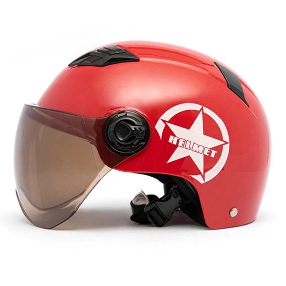 Motorcycle Apparel | Motorcycle Helmet Half Open Face Adjustable Size Protection Gear Head Helmets Red Motorcycle Accessories Motorcycle Apparel