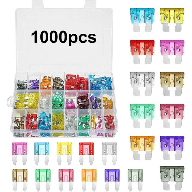 Other Accessories | 1000pcs Car Blade Fuse Assortment Assorted Kit Mini Standard Size Blade Set Auto Truck Automotive Fuse With Storage Box Car Repair & Maintenance Other Accessories