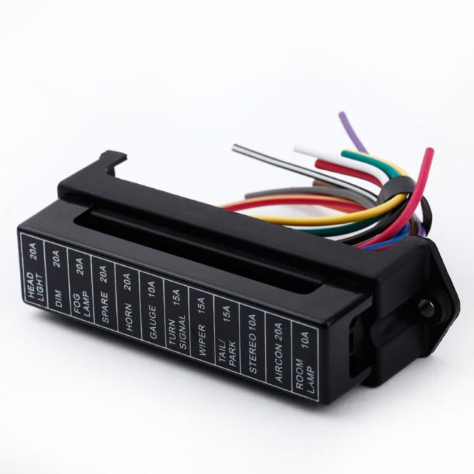 Other Accessories | 12 Way DC32V Fuse Box Black Car Repair & Maintenance Black