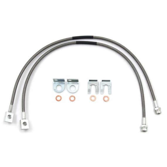 Other Accessories | Stainless Brake Lines Replacement  for Jeep TJ/YJ/XJ | 1987-2006 4-6” – 89702 Silver Car Repair & Maintenance Other Accessories