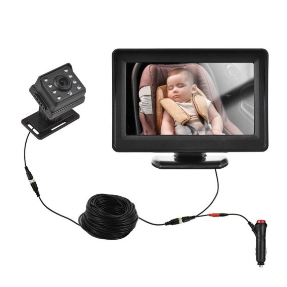 Car Rear View Camera | Baby Car Monitor 720p Monitor Camera for Baby Rear Facing Seat Black Car Alarms & Security Black