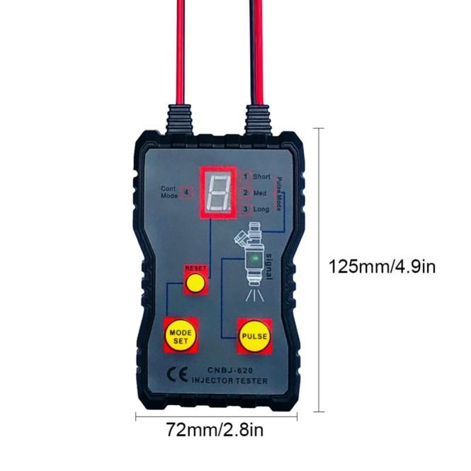 Diagnostic Scan Tool | Auto Fuel Injector Tester 12 V 4 Pulse Modes Car Vehicle Fuel Pressure System Diagnostic Scan Testing Tool Cleaning Tool Kit Black Car Alarms & Security Black