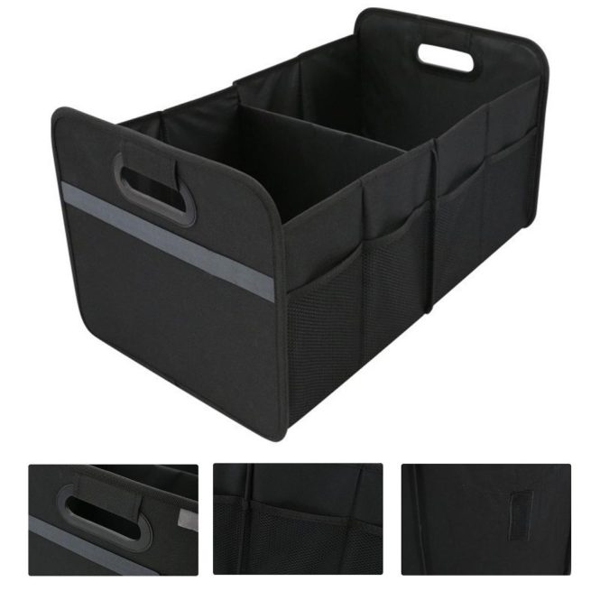 Other Decorations | 55L Car Trunk Organizer Car Trunk Storage Box Automotive Cargo Organizer Oxford Cloth Folding Car Storage Box Black Car Decorations Black