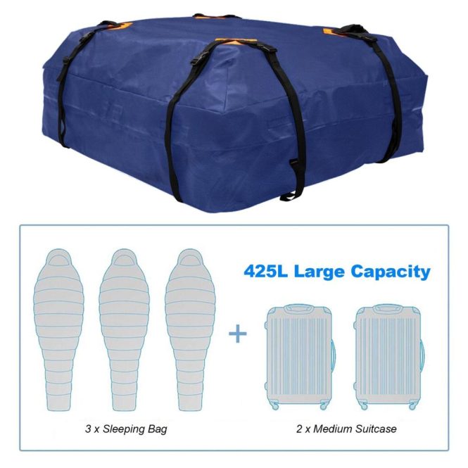 Other Decorations | Car Roof Cargo Carrier Universal Luggage Bag Storage Cube Bag Thickened 600D Waterproof Blue for Travel Camping Blue Car Decorations Blue