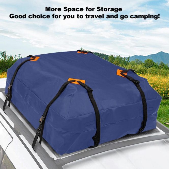 Other Decorations | Car Roof Cargo Carrier Universal Luggage Bag Storage Cube Bag Thickened 600D Waterproof Blue for Travel Camping Blue Car Decorations Blue