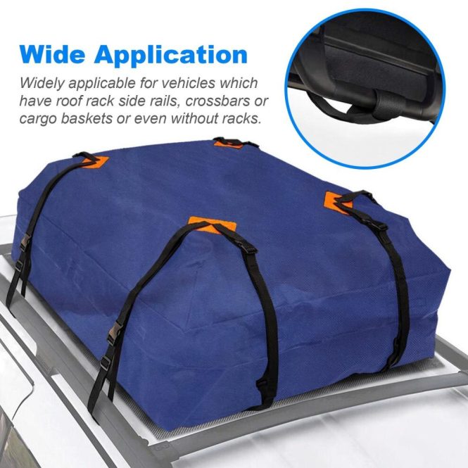 Other Decorations | Car Roof Cargo Carrier Universal Luggage Bag Storage Cube Bag Thickened 600D Waterproof Blue for Travel Camping Blue Car Decorations Blue