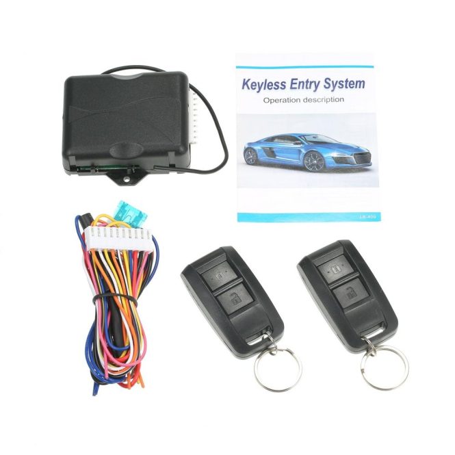 Car Alarms | Universal Car Door Lock Keyless Entry System Car Immobilizer Auto Remote Central Kit with Control Box Black Car Alarms Black