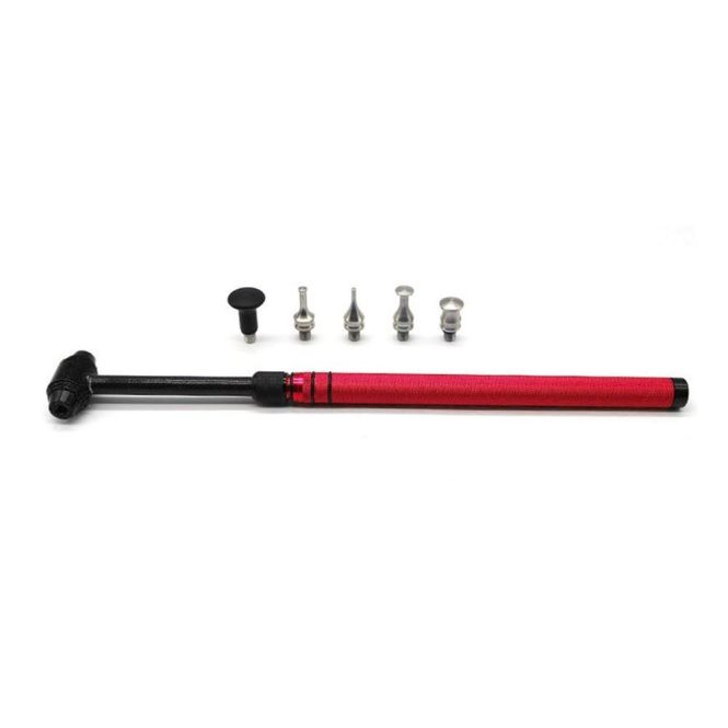 Car Tools | 6 PCS Paintless Removal Tools Telescopic Aluminum Alloy Hammer with 5 Replacement Heads Red Car Repair & Maintenance Car Tools