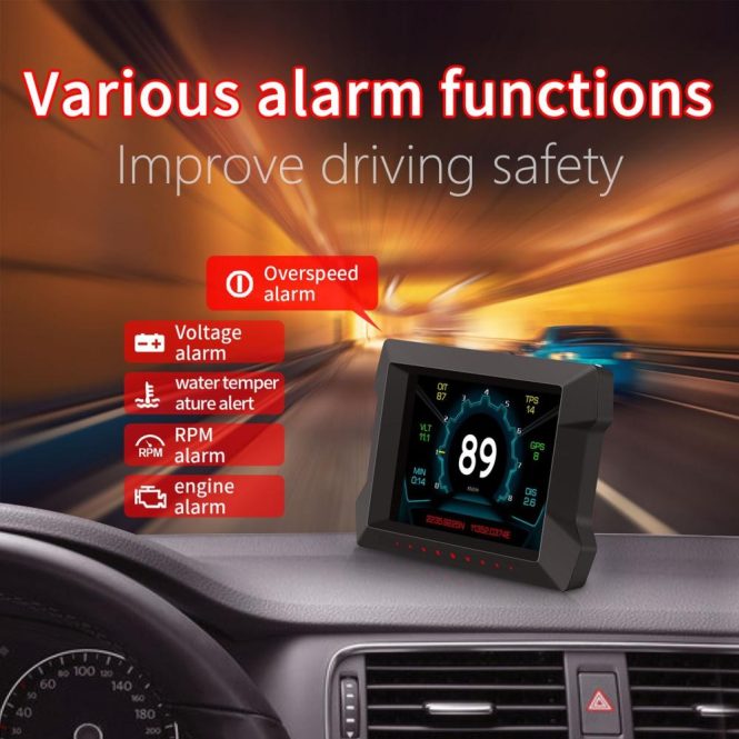 Diagnostic Scan Tool | Multi-Functions Trip Computer P22 Universal Car Head Up Display Black Car Alarms & Security Black