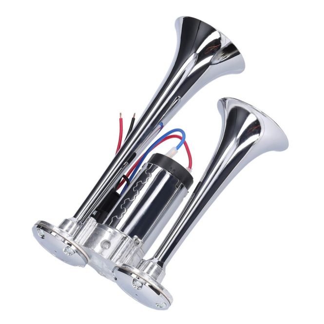 Other Car Gadgets | 12V 110dB Car Horn Dual Trumpet Loud Electric Air Horn with Air Compressor and Relay for Car Truck SUV Van Boat Silver Car Electronics Other Car Gadgets