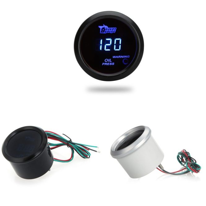 Other Car Gadgets | Digital Oil Pressure Meter Gauge Black Car Electronics Black