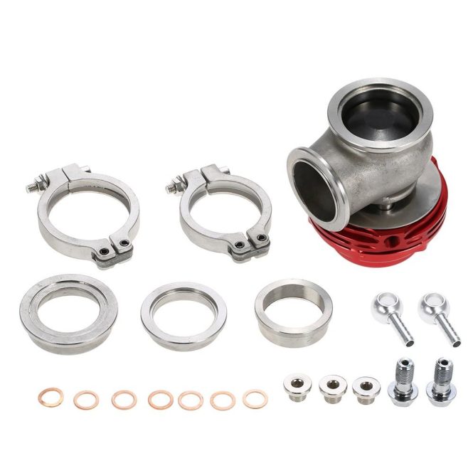 Other Car Gadgets | MVS 38mm Wastegate Aluminum Top Steel V-band External Waste Gate for Supercharge Turbo Manifold 14PSI Red Car Electronics Other Car Gadgets