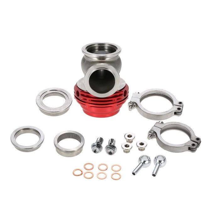 Other Car Gadgets | MVS 38mm Wastegate Aluminum Top Steel V-band External Waste Gate for Supercharge Turbo Manifold 14PSI Red Car Electronics Other Car Gadgets